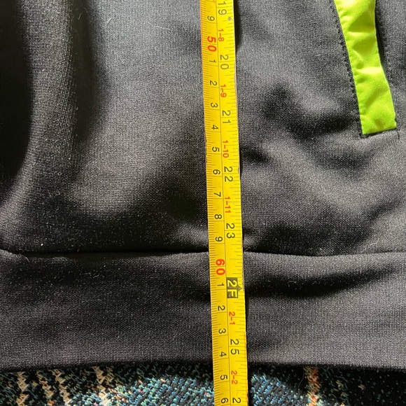 Title Boxing Black Performance Jacket Green Neon Accents Hood Full-Length Zipper - Picture 8 of 11